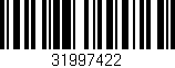 Código de barras (EAN, GTIN, SKU, ISBN): '31997422'