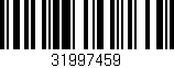 Código de barras (EAN, GTIN, SKU, ISBN): '31997459'