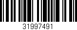 Código de barras (EAN, GTIN, SKU, ISBN): '31997491'