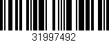 Código de barras (EAN, GTIN, SKU, ISBN): '31997492'