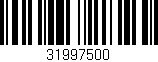 Código de barras (EAN, GTIN, SKU, ISBN): '31997500'