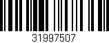 Código de barras (EAN, GTIN, SKU, ISBN): '31997507'