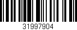 Código de barras (EAN, GTIN, SKU, ISBN): '31997904'