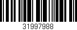 Código de barras (EAN, GTIN, SKU, ISBN): '31997988'