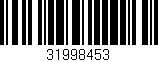 Código de barras (EAN, GTIN, SKU, ISBN): '31998453'