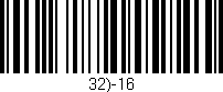 Código de barras (EAN, GTIN, SKU, ISBN): '32)-16'