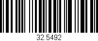 Código de barras (EAN, GTIN, SKU, ISBN): '32.5492'