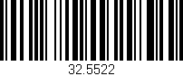 Código de barras (EAN, GTIN, SKU, ISBN): '32.5522'