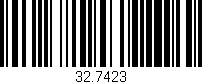 Código de barras (EAN, GTIN, SKU, ISBN): '32.7423'