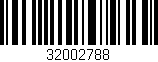 Código de barras (EAN, GTIN, SKU, ISBN): '32002788'