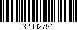 Código de barras (EAN, GTIN, SKU, ISBN): '32002791'