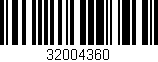 Código de barras (EAN, GTIN, SKU, ISBN): '32004360'