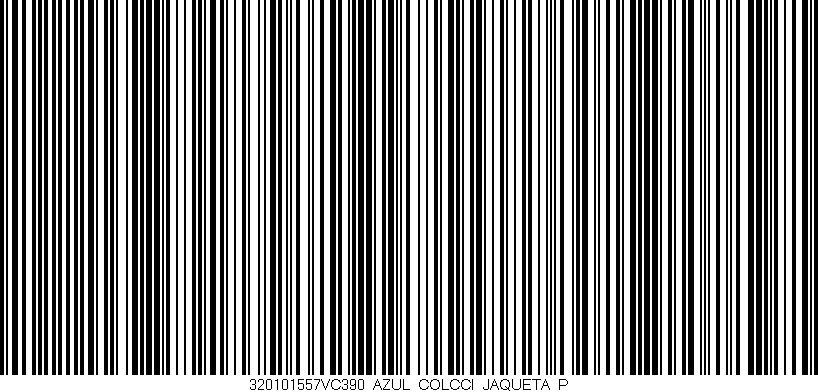 Código de barras (EAN, GTIN, SKU, ISBN): '320101557VC390_AZUL_COLCCI_JAQUETA_P'
