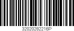 Código de barras (EAN, GTIN, SKU, ISBN): '32020282216P'