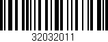 Código de barras (EAN, GTIN, SKU, ISBN): '32032011'