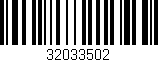 Código de barras (EAN, GTIN, SKU, ISBN): '32033502'