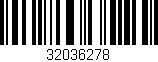 Código de barras (EAN, GTIN, SKU, ISBN): '32036278'