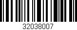 Código de barras (EAN, GTIN, SKU, ISBN): '32038007'
