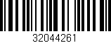 Código de barras (EAN, GTIN, SKU, ISBN): '32044261'