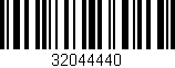 Código de barras (EAN, GTIN, SKU, ISBN): '32044440'