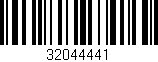 Código de barras (EAN, GTIN, SKU, ISBN): '32044441'