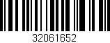 Código de barras (EAN, GTIN, SKU, ISBN): '32061652'