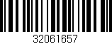 Código de barras (EAN, GTIN, SKU, ISBN): '32061657'