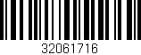 Código de barras (EAN, GTIN, SKU, ISBN): '32061716'