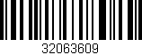 Código de barras (EAN, GTIN, SKU, ISBN): '32063609'