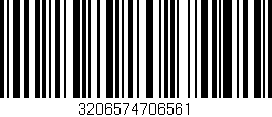 Código de barras (EAN, GTIN, SKU, ISBN): '3206574706561'