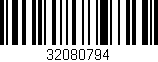 Código de barras (EAN, GTIN, SKU, ISBN): '32080794'
