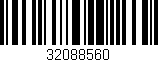 Código de barras (EAN, GTIN, SKU, ISBN): '32088560'
