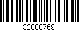 Código de barras (EAN, GTIN, SKU, ISBN): '32088769'