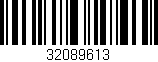 Código de barras (EAN, GTIN, SKU, ISBN): '32089613'