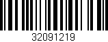 Código de barras (EAN, GTIN, SKU, ISBN): '32091219'