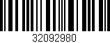 Código de barras (EAN, GTIN, SKU, ISBN): '32092980'