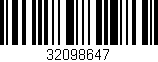 Código de barras (EAN, GTIN, SKU, ISBN): '32098647'
