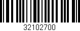 Código de barras (EAN, GTIN, SKU, ISBN): '32102700'