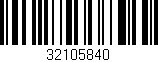 Código de barras (EAN, GTIN, SKU, ISBN): '32105840'