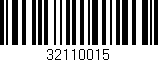 Código de barras (EAN, GTIN, SKU, ISBN): '32110015'