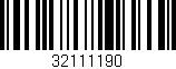 Código de barras (EAN, GTIN, SKU, ISBN): '32111190'