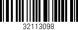 Código de barras (EAN, GTIN, SKU, ISBN): '32113098'