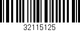 Código de barras (EAN, GTIN, SKU, ISBN): '32115125'
