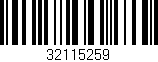 Código de barras (EAN, GTIN, SKU, ISBN): '32115259'