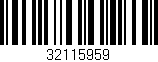 Código de barras (EAN, GTIN, SKU, ISBN): '32115959'