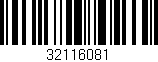 Código de barras (EAN, GTIN, SKU, ISBN): '32116081'