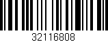Código de barras (EAN, GTIN, SKU, ISBN): '32116808'
