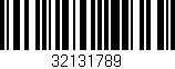 Código de barras (EAN, GTIN, SKU, ISBN): '32131789'