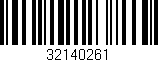 Código de barras (EAN, GTIN, SKU, ISBN): '32140261'