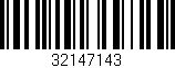 Código de barras (EAN, GTIN, SKU, ISBN): '32147143'